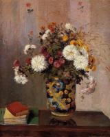 Pissarro, Camille - Bouquet of Flowers, Chrysanthemums in a China Vase